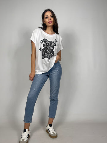 T-Shirt Teddy Macramè